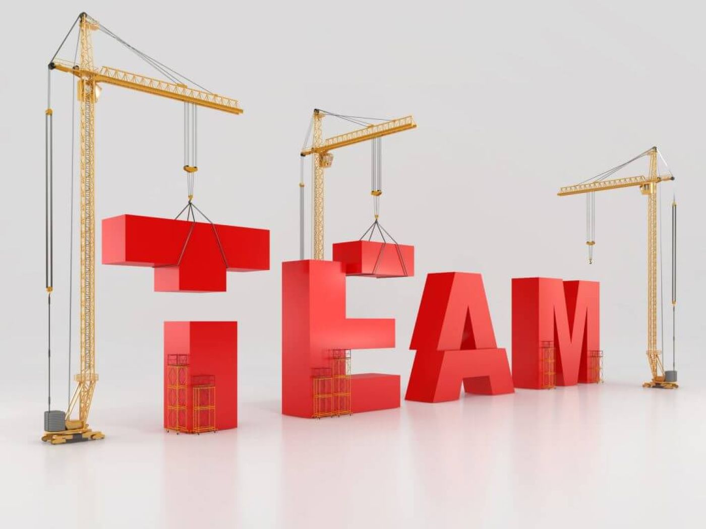 Das Wort Team wird von Kraehnen zusammengesetzt